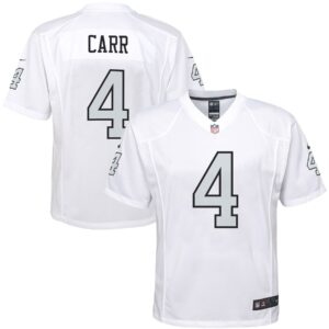 Derek Carr Las Vegas Raiders  Youth Color Rush Game Jersey - White