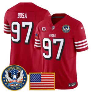 Nick Bosa #97 San Francisco 49ers United States 250th Anniversary Patch Vapor Limited Jersey - All Stitched