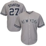 Yankees #27 Giancarlo Stanton Grey New Cool Base Stitched Jersey