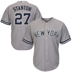 Yankees #27 Giancarlo Stanton Grey New Cool Base Stitched Jersey
