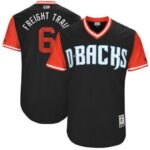 Men's Arizona Diamondbacks #6 David Peralta Freight Train Majestic Black 2017 Players Weekend Jersey