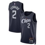 Unisex LA Clippers Kawhi Leonard  Navy 2023/24 Swingman Jersey - City Edition