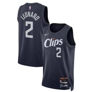 Unisex LA Clippers Kawhi Leonard  Navy 2023/24 Swingman Jersey - City Edition