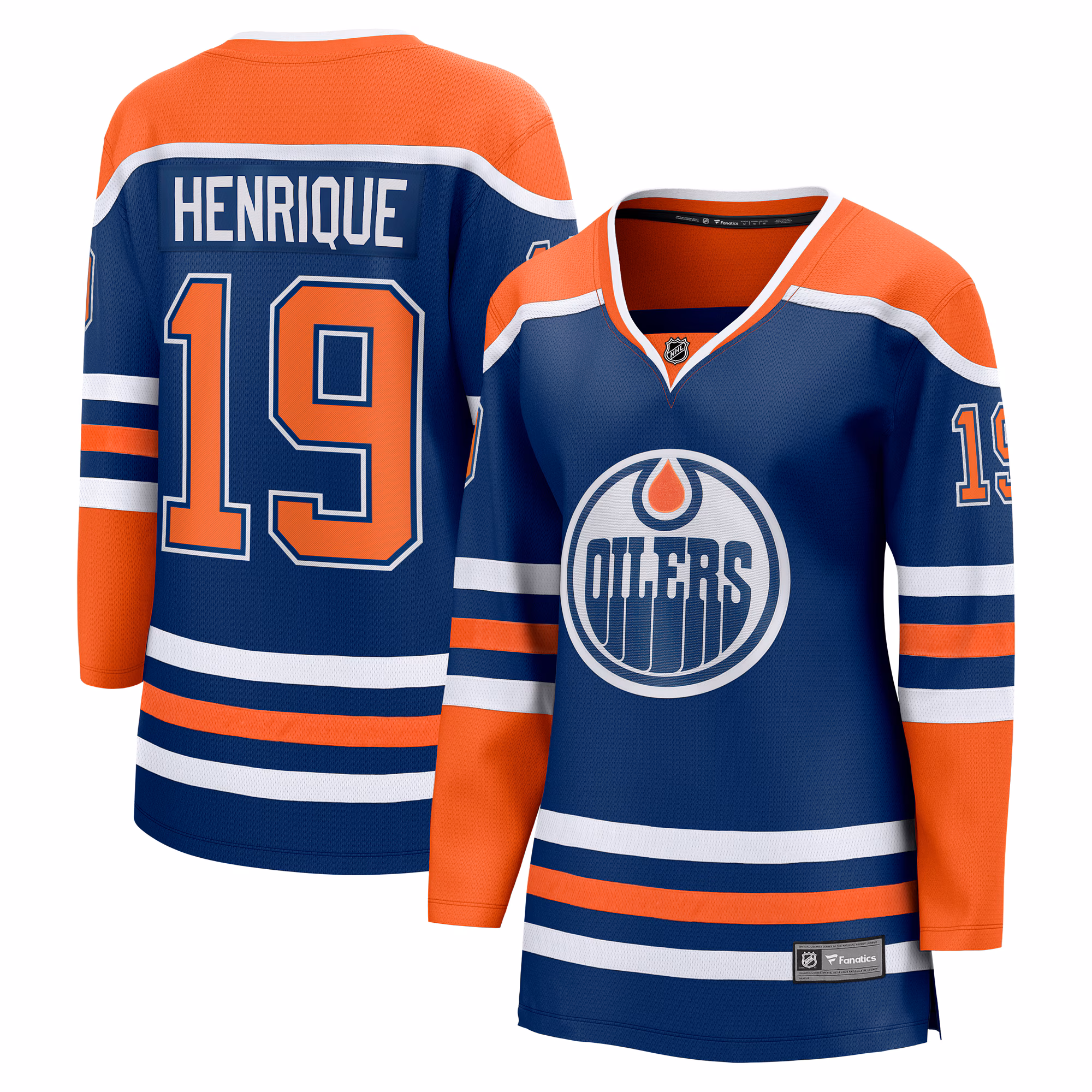 Women's Edmonton Oilers Adam Henrique #19 Fanatics Royal Home Breakaway Player Jersey