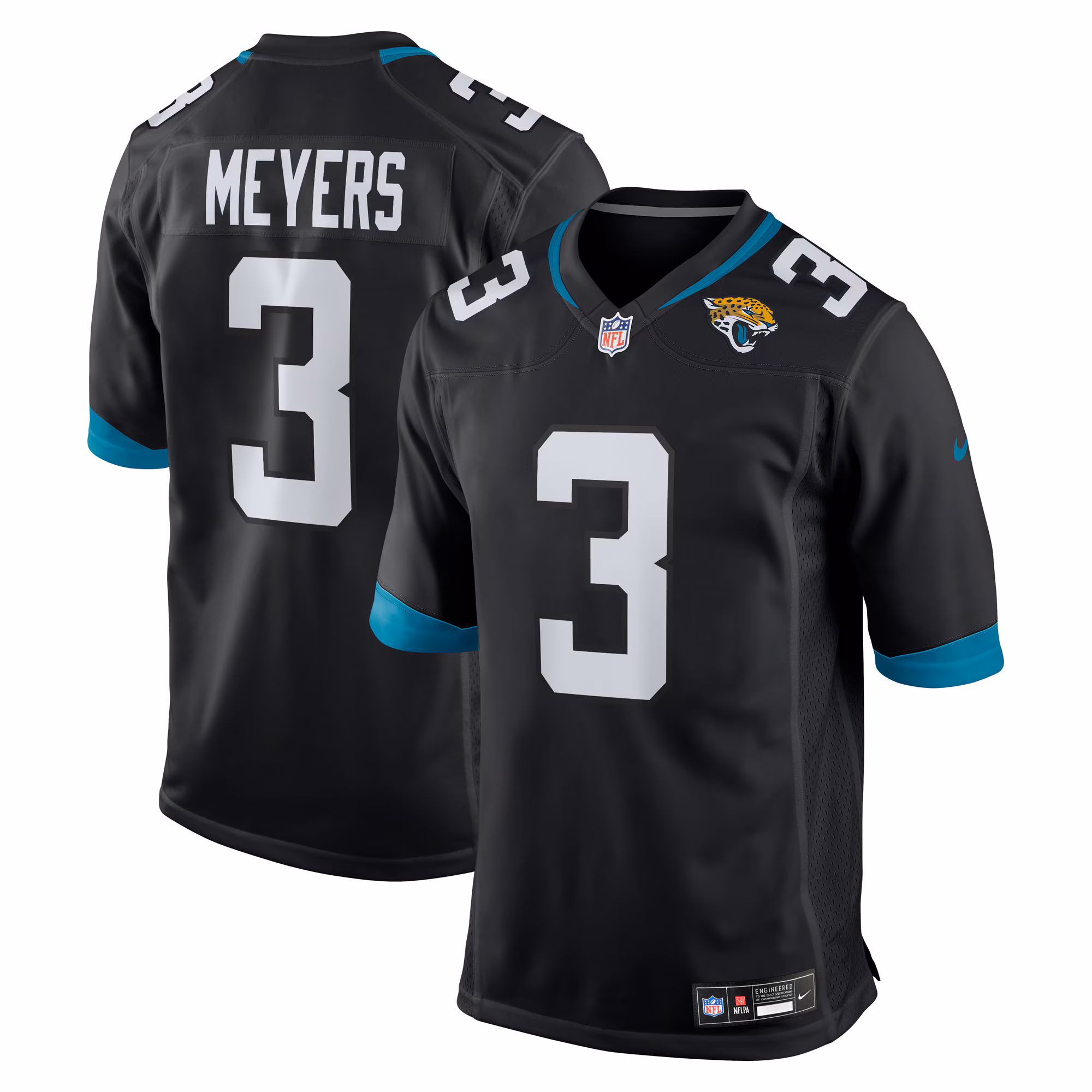Jakobi Meyers #3 Jacksonville Jaguars Alternate Game Jersey - Black