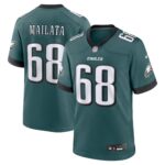 Mailata Philadelphia Eagles #68 Team Game Jersey - Midnight Green