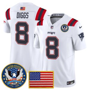 Stefon Diggs #8 New England Patriots United States 250th Anniversary Patch Vapor Limited Jersey - All Stitched