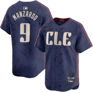 Men's Cleveland Guardians #9 Kyle Manzardo 2024 Navy City Connect Limited Jersey