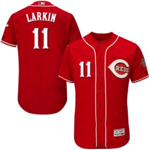 Cincinnati Reds #11 Barry Larkin Red Flexbase Collection Stitched Jersey