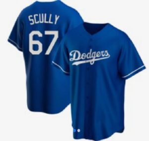 Men's Los Angeles Dodgers #67 Vin Scully Royal Blue Alternate Player Jersey