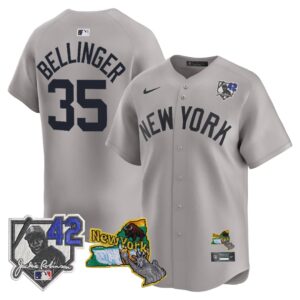Cody Bellinger #35 New York Yankees Jackie Robinson Patch Collection Limited Jersey - Gray