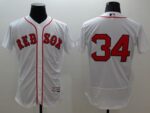 Boston Red Sox #34 David Ortiz White Flexbase Collection Stitched Jersey