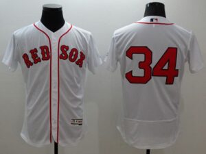 Boston Red Sox #34 David Ortiz White Flexbase Collection Stitched Jersey