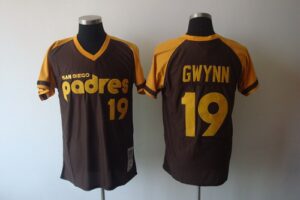 Mitchell And Ness San Diego Padres #19 Tony Gwynn Coffee Stitched Throwback Jersey