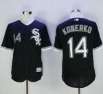 Chicago White sox #14 Paul Konerko Black Flexbase Collection Stitched Jersey