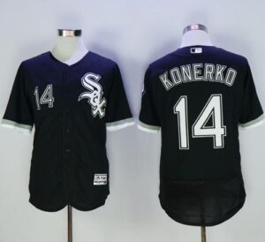 Chicago White sox #14 Paul Konerko Black Flexbase Collection Stitched Jersey