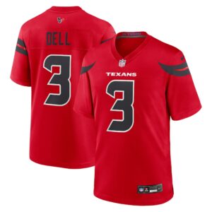 Tank Dell #3 Houston Texans  Alternate Game Jersey - Red
