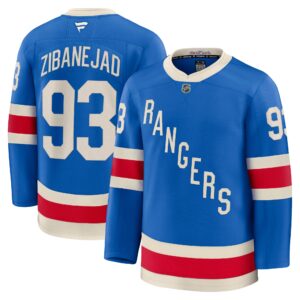 New York Rangers Mika Zibanejad #93 Fanatics Blue Centennial Premium Jersey