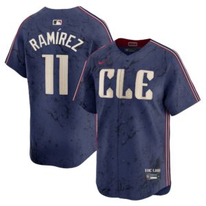 Men's Cleveland Guardians JosÃ© RamÃ­rez  Navy 2024 City Connect Limited Jersey