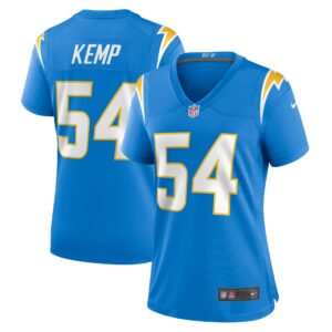 Carlo Kemp Los Angeles Chargers  Women's Game Player Jersey - Powder Blue