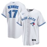 Men's Toronto Blue Jays JosÃ© BerrÃ­os  White Home  Replica Player Jersey