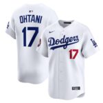 Men's #17 Shohei Ohtani Los Angeles Dodgers  2025 World Tour: Tokyo Series Home Limited Player White Jersey