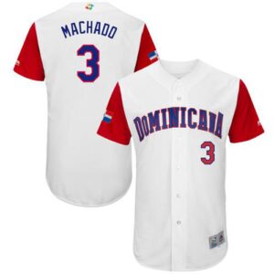 Team Dominican Republic #3 Manny Machado White 2017 World Baseball Classic Stitched Jersey