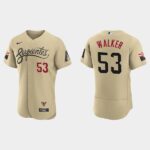 Men's Arizona Diamondbacks #53 Christian Walker Gold 2021 City Connect Flex Base Jersey