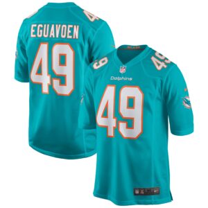 Sam Eguavoen Miami Dolphins  Game Jersey - Aqua