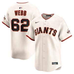 Men's San Francisco Giants Logan Webb #62 Cream Home Limited Player Jersey