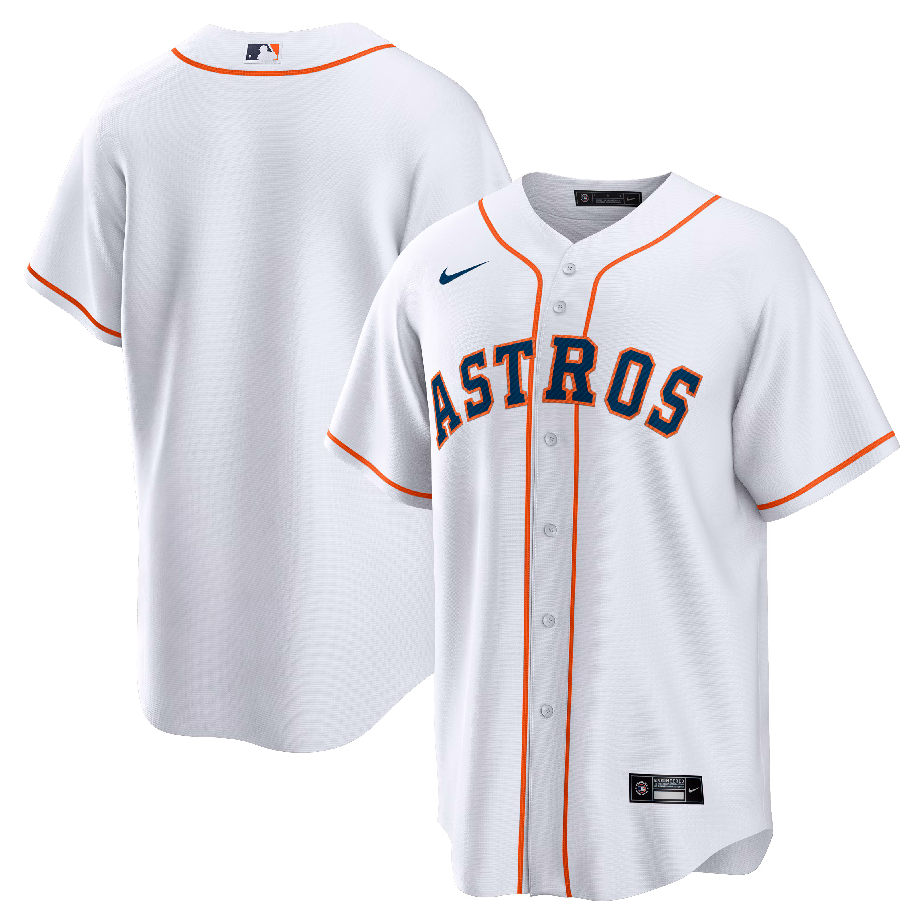 Houston Astros White Home Big & Tall Replica Jersey