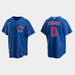 Men's Chicago Cubs #0 Marcus Stroman Royal Alternate Jersey