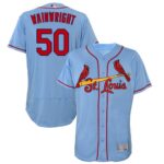 St. Louis Cardinals #50 Adam Wainwright Light Blue Flexbase Collection Stitched Jersey