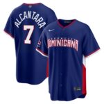 Sandy Alcantara #7 Dominican Republic Baseball 2026 World Baseball Classic Road Stadium Jersey - Royal