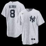 New York Yankees Yogi Berra #8 White Home Retired Player Replica Jersey