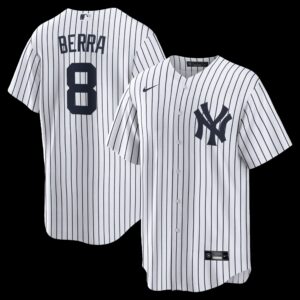 New York Yankees Yogi Berra #8 White Home Retired Player Replica Jersey