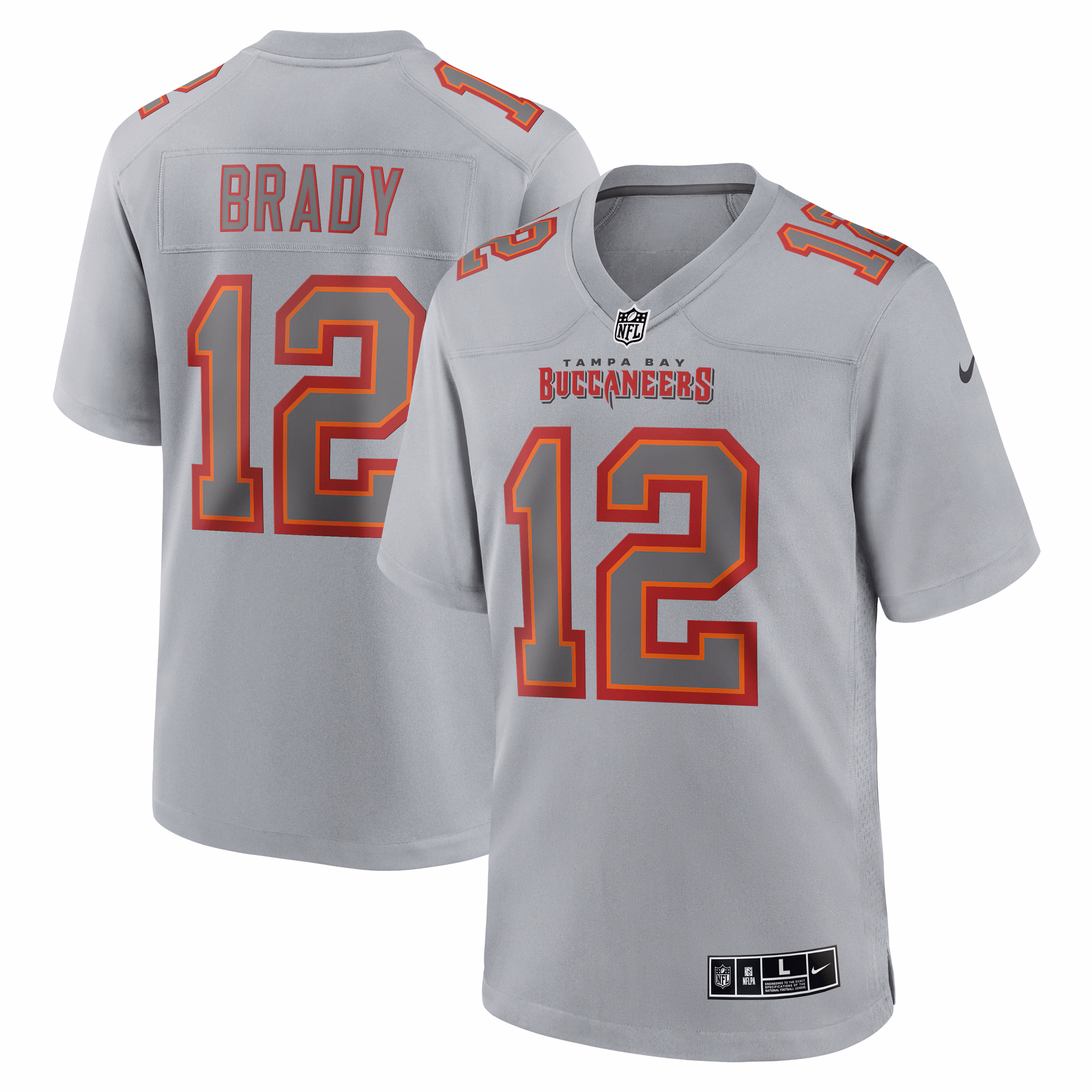 Tom Brady Tampa Bay Buccaneers Atmosphere Fashion Game Jersey - Gray