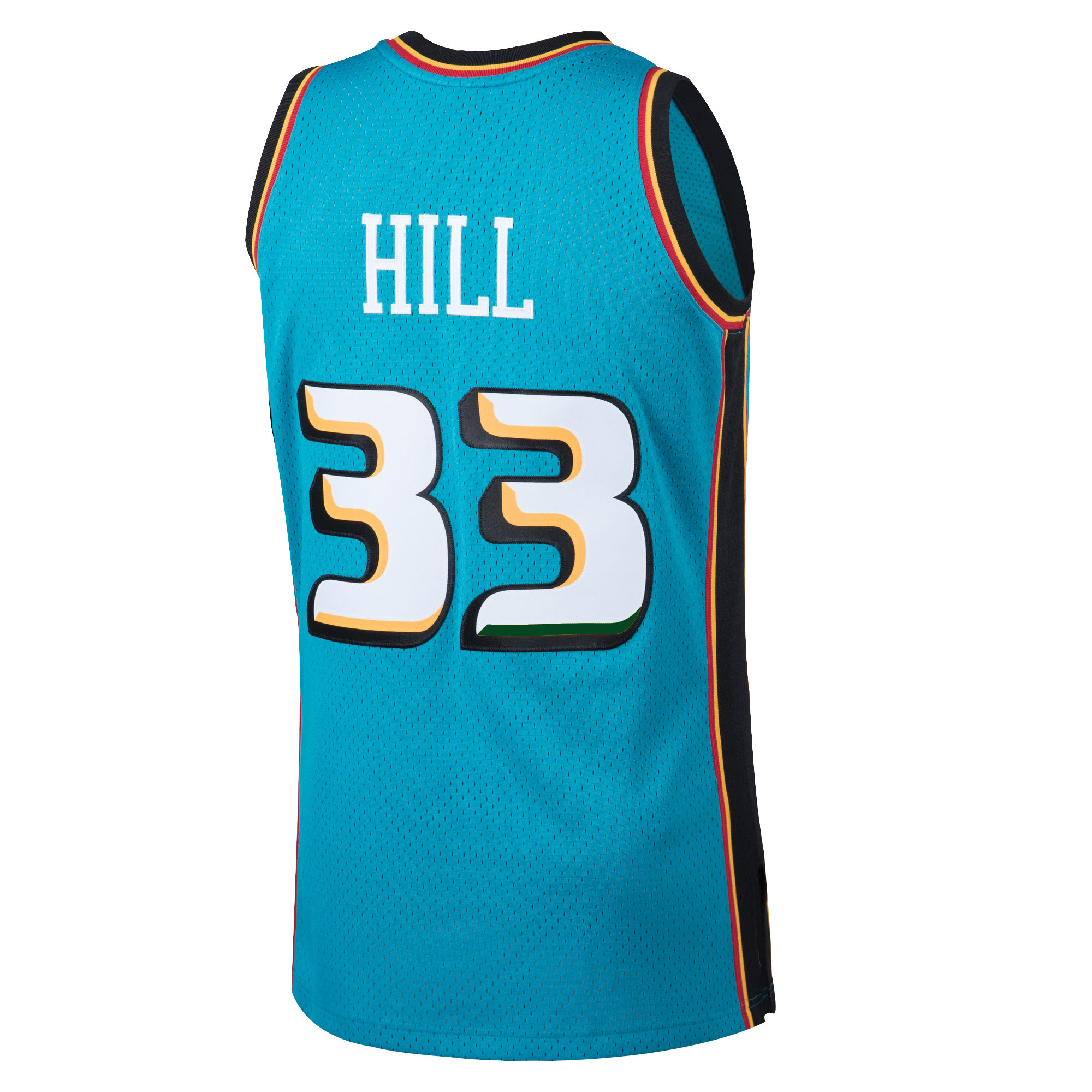 Grant Hill Detroit Pistons Mitchell & Ness 1998-99 Hardwood Classics Swingman Jersey - Teal - Image 3