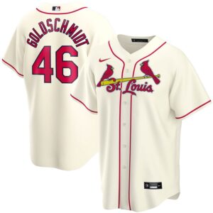 Men's  St. Louis Cardinals #46 Paul Goldschmidt Cream Alternate 2020 Jersey