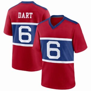 Men's New York Giants #6 Jaxson Dart Red Alternate Century Red Game Jersey