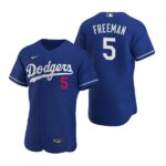 Men's Los Angeles Dodgers #5 Freddie Freeman  Royal Flex Base Jersey