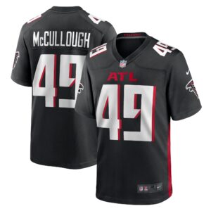 Liam McCullough Atlanta Falcons Team Game Jersey -  Black