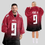 Adult 9 Atlanta Football Unisex Blanket Hoodie