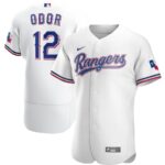 Men's  Texas Rangers #12 Rougned Odor White Home 2020 Player Jersey