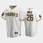 Men's San Diego Padres Austin Nola #26 Motorola Patch Home White Jersey