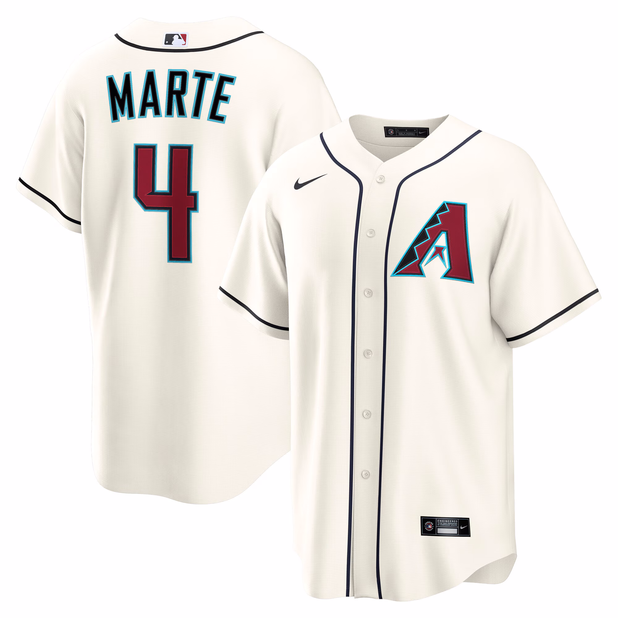 Arizona Diamondbacks Ketel Marte #4 Cream Home Replica Jersey