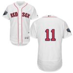 Boston Red Sox #11 Rafael Devers White Flexbase Collection 2018 World Series Stitched Jersey