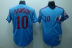 Mitchell And Ness Montreal Expos #10 Andre Dawson Stitched Blue Throwback Jersey