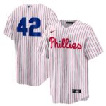 Philadelphia Phillies White Home  2025 Jackie Robinson #42 Day Replica Jersey