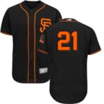 San Francisco Giants #21 Stephen Vogt Black Flexbase Collection Alternate Stitched Jersey